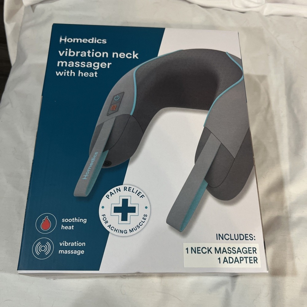 Homedics Soothes Neck Tension Vibration Neck Massager with Heat & Handles